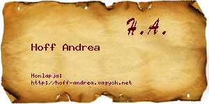 Hoff Andrea névjegykártya